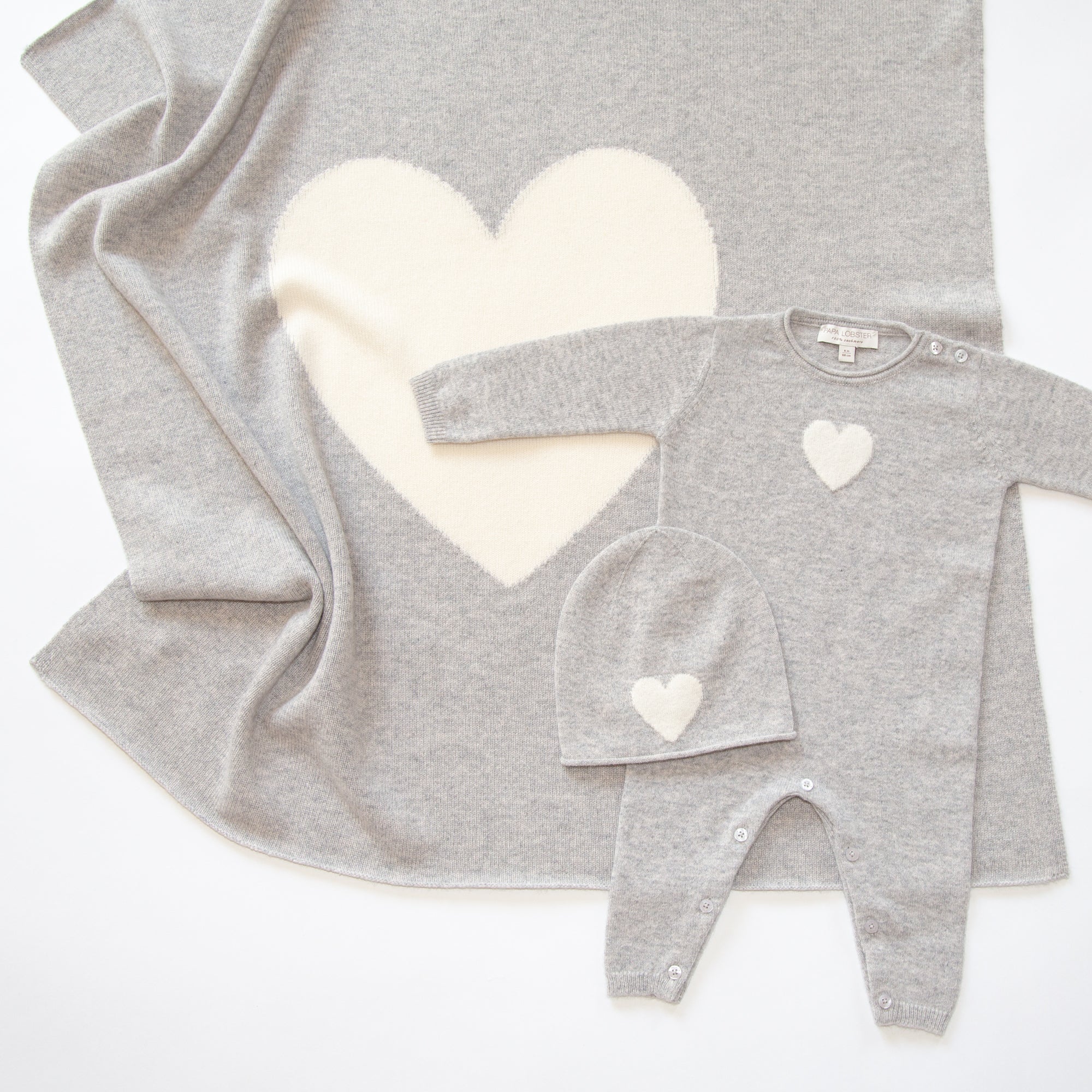 Kaschmir-Babydecke HEART