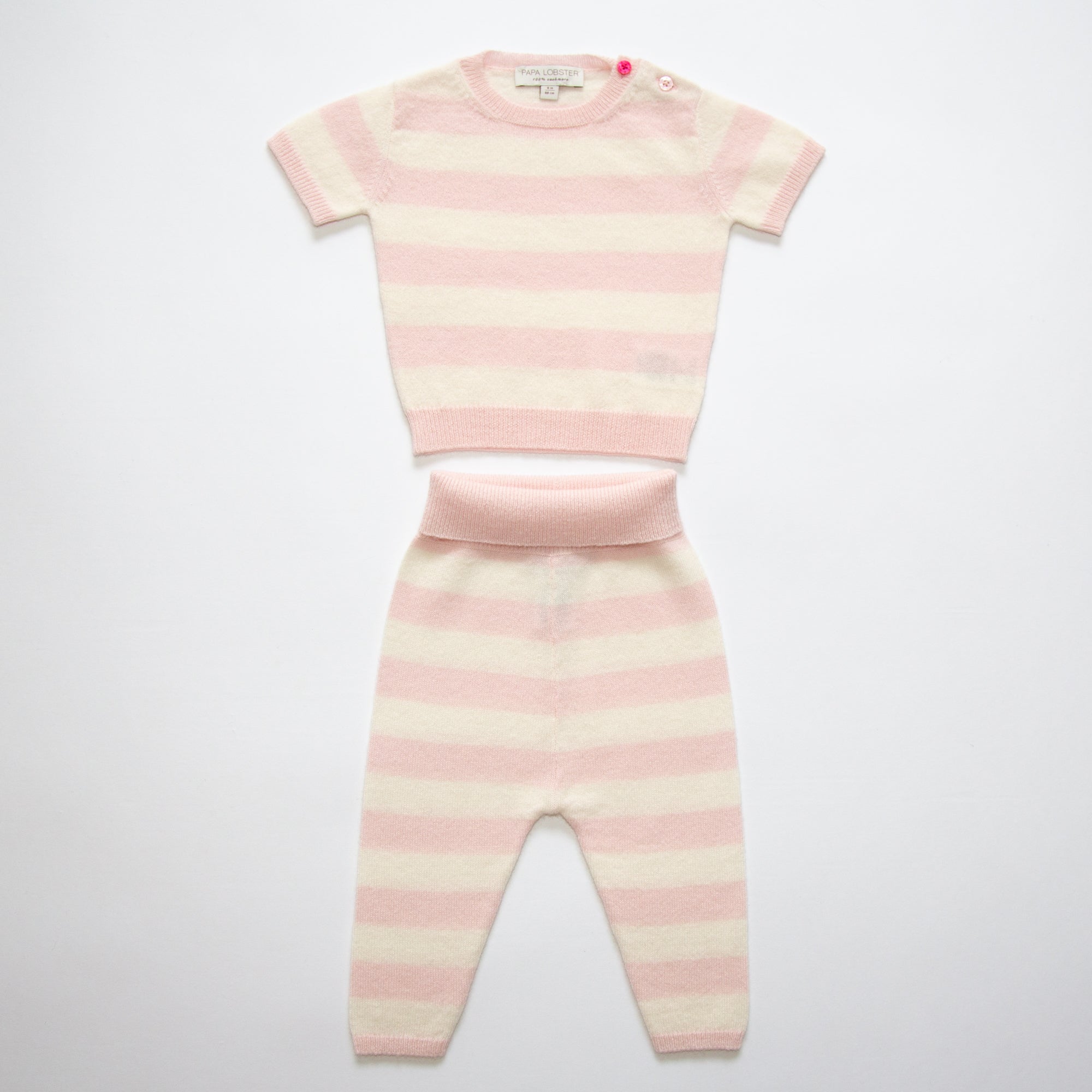 BOBBY cashmere baby pants with stripes