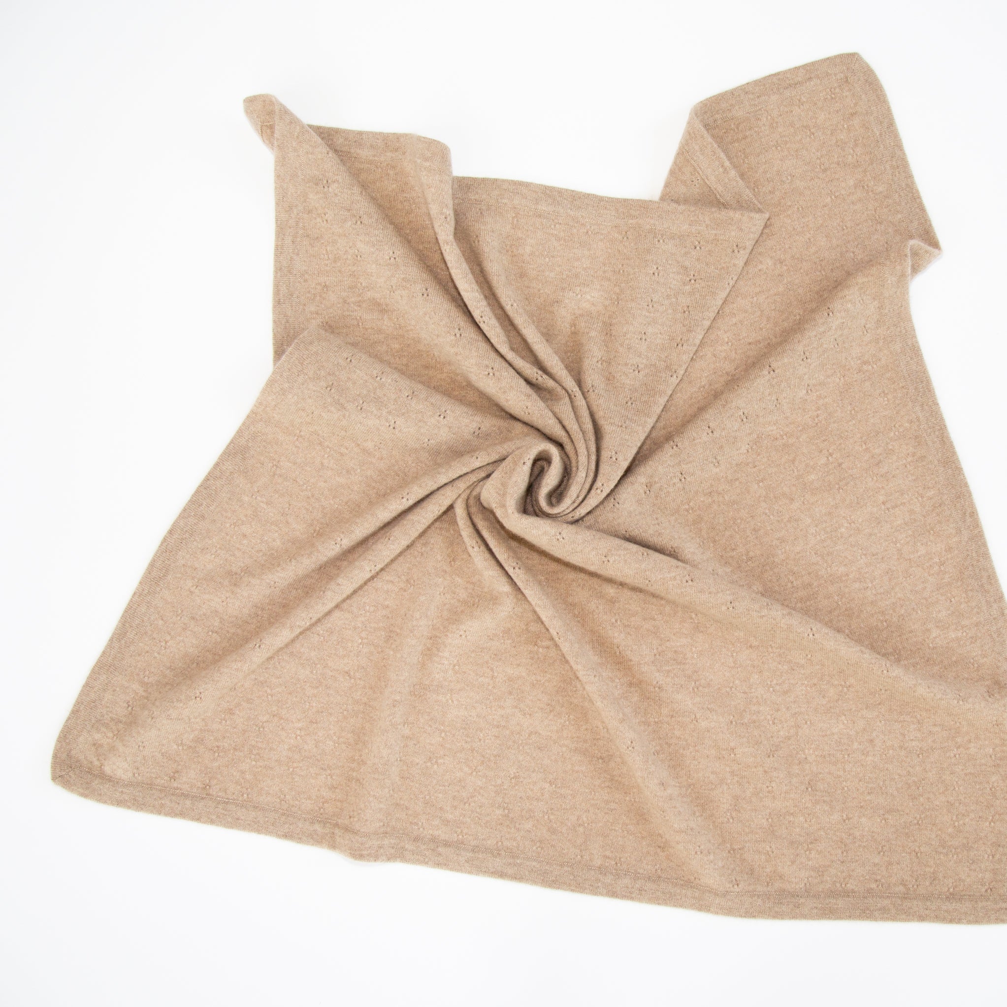 Cashmere baby blanket REVA with ajour pattern