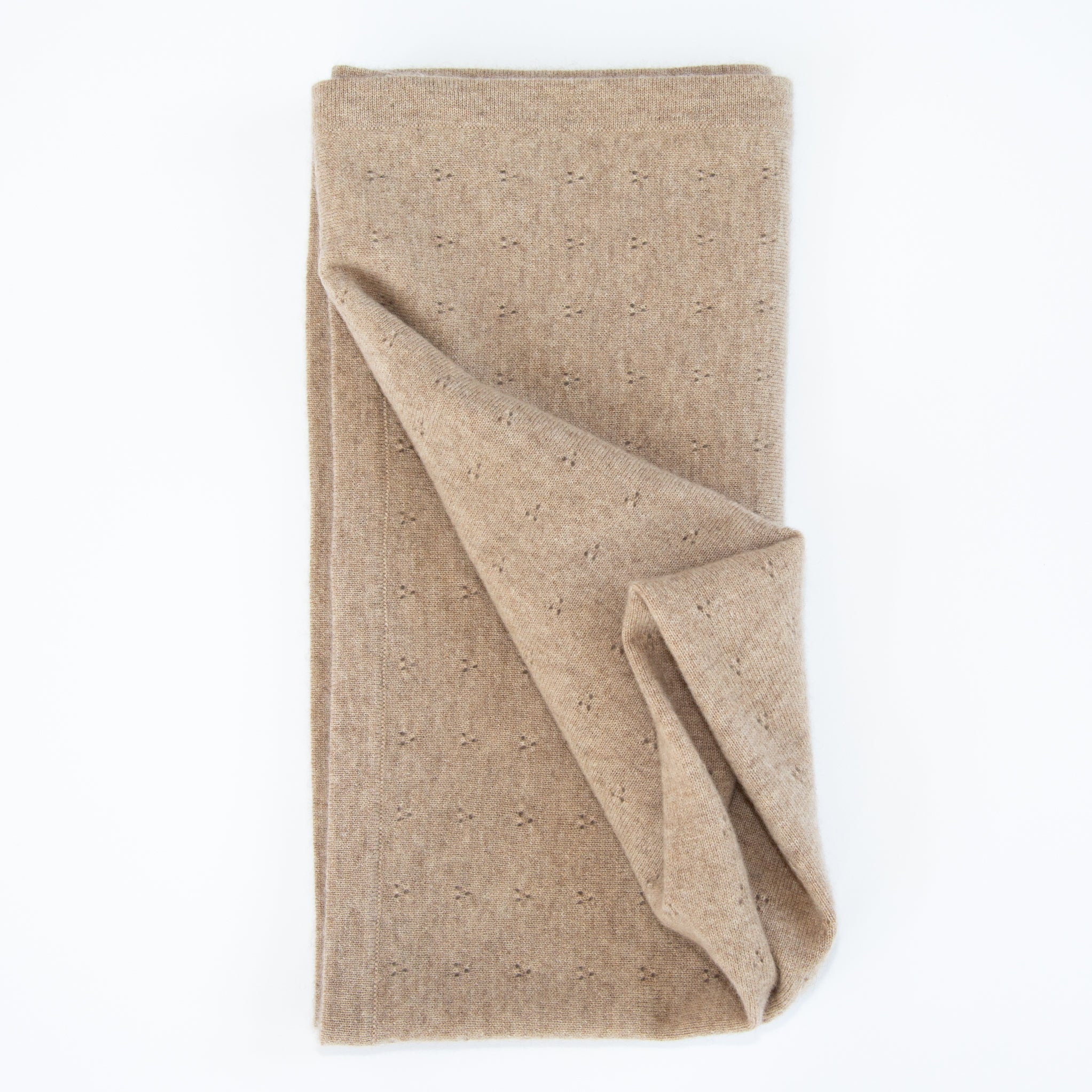 Cashmere baby blanket REVA with ajour pattern