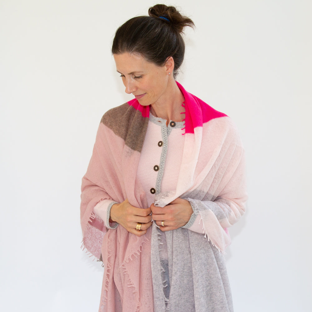 Schal CAMILLE mit Colourblock