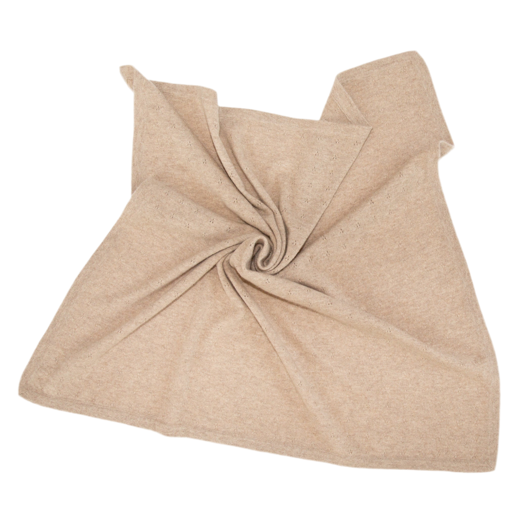 Cashmere baby blanket REVA with ajour pattern