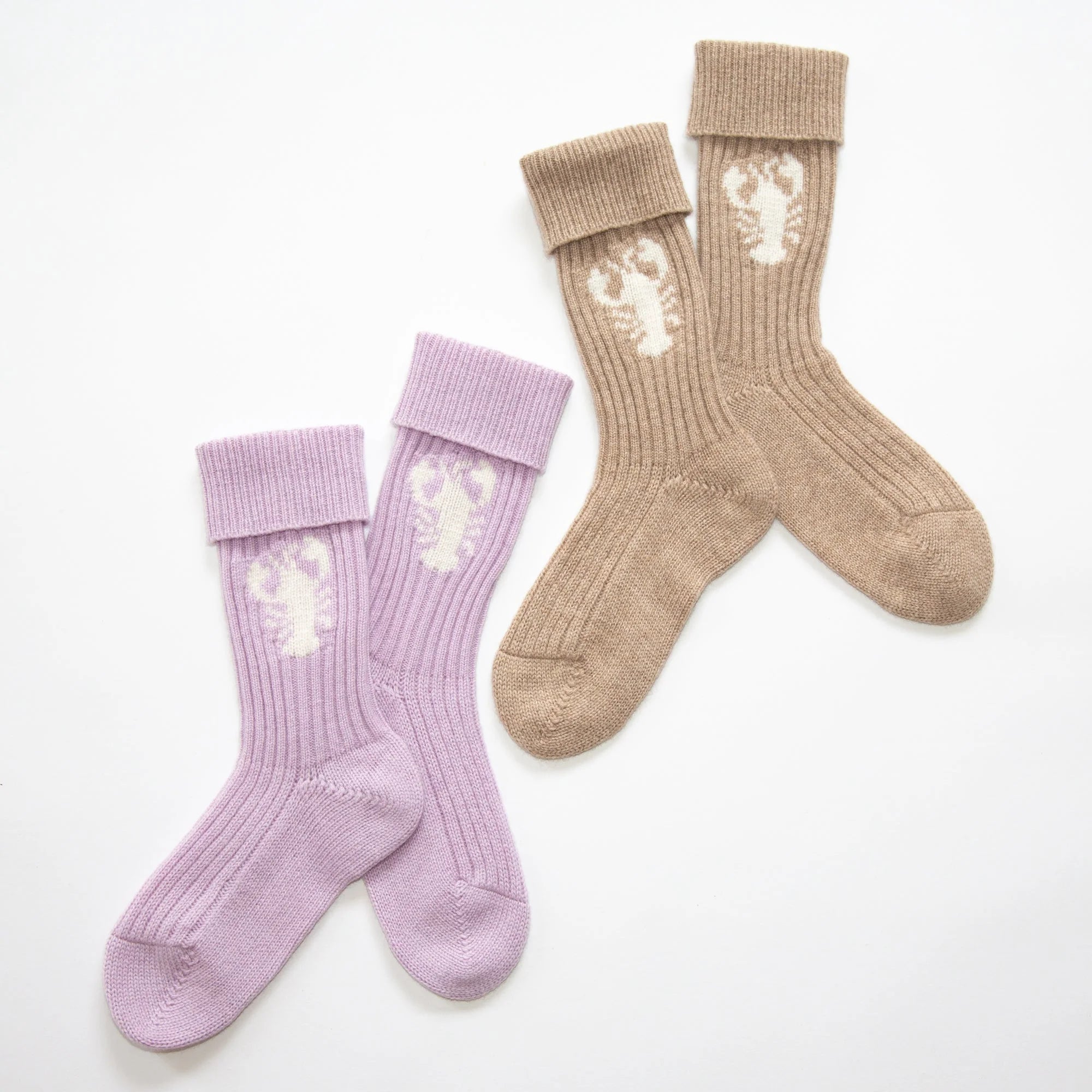 PAPA LOBSTER cashmere socks