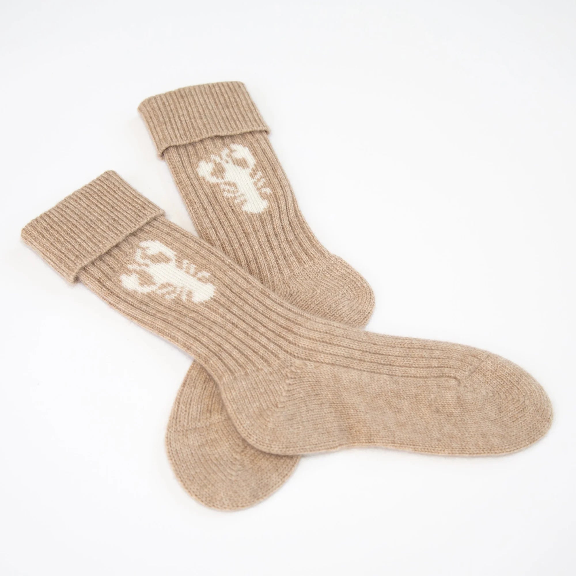 PAPA LOBSTER cashmere socks
