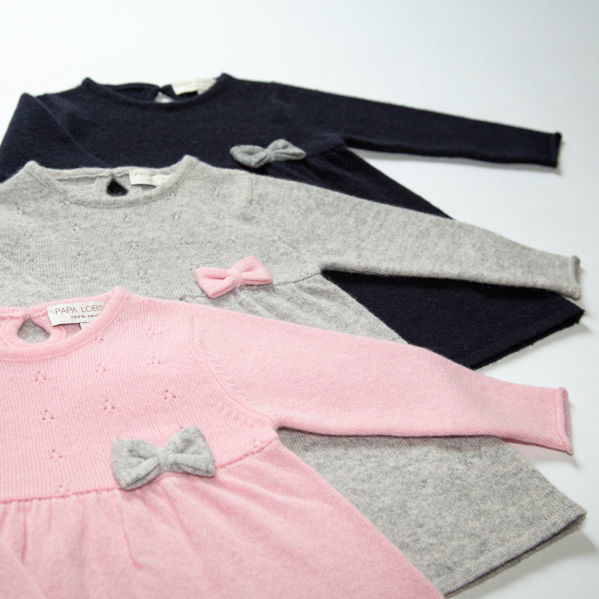 Kaschmir-Strickkleid CLARA mit Schleife