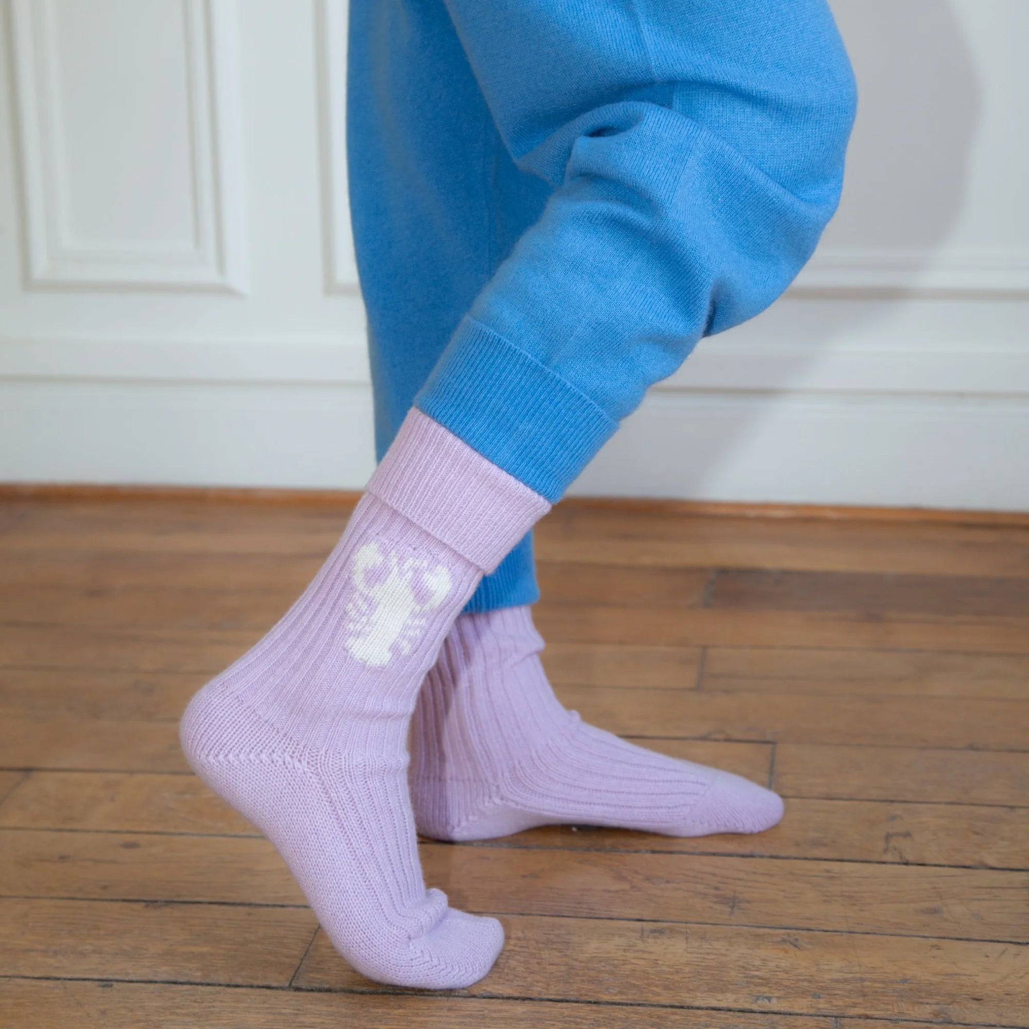 PAPA LOBSTER cashmere socks