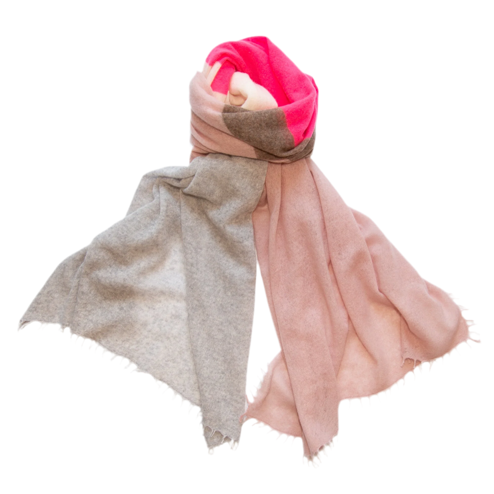 CAMILLE scarf with color block