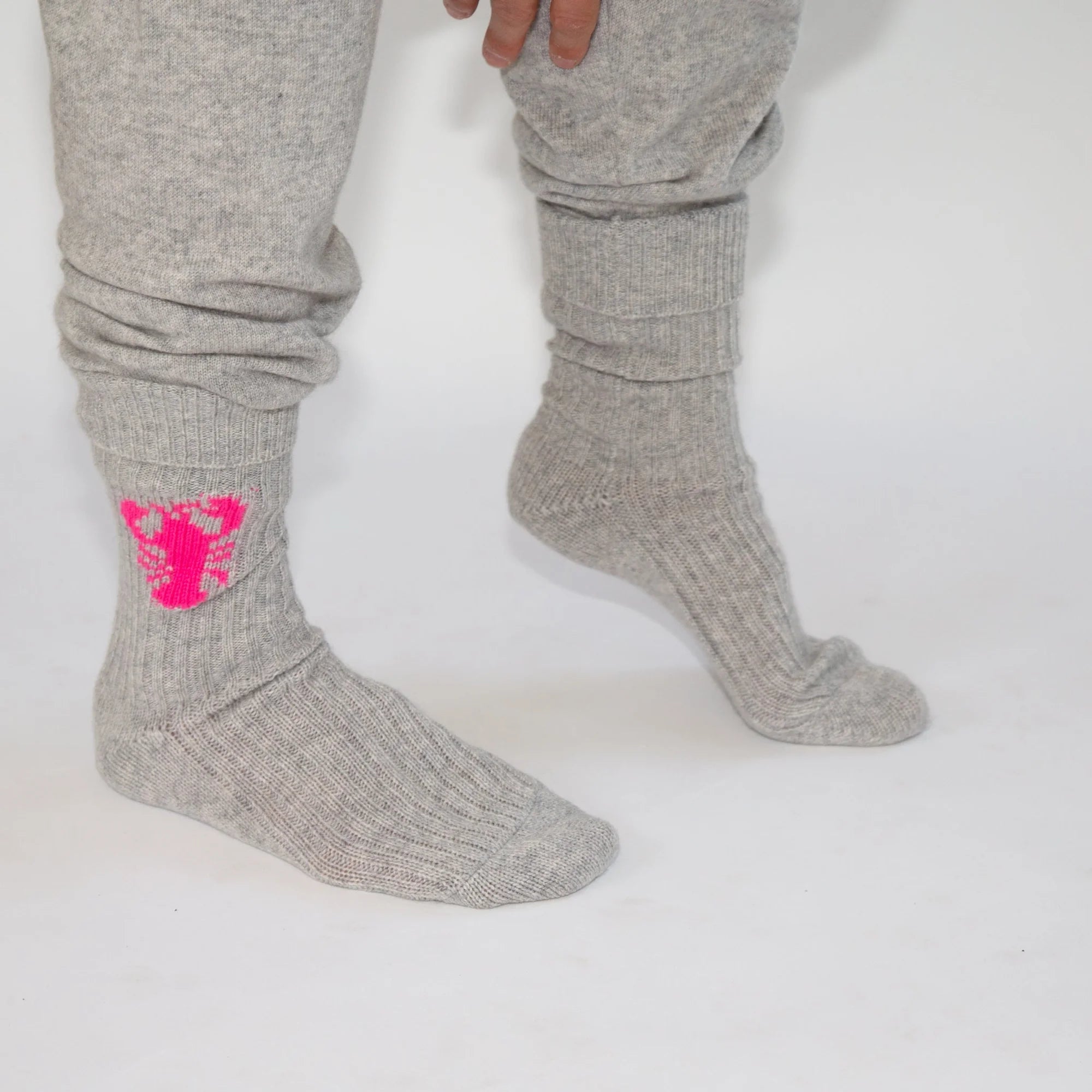 PAPA LOBSTER cashmere socks