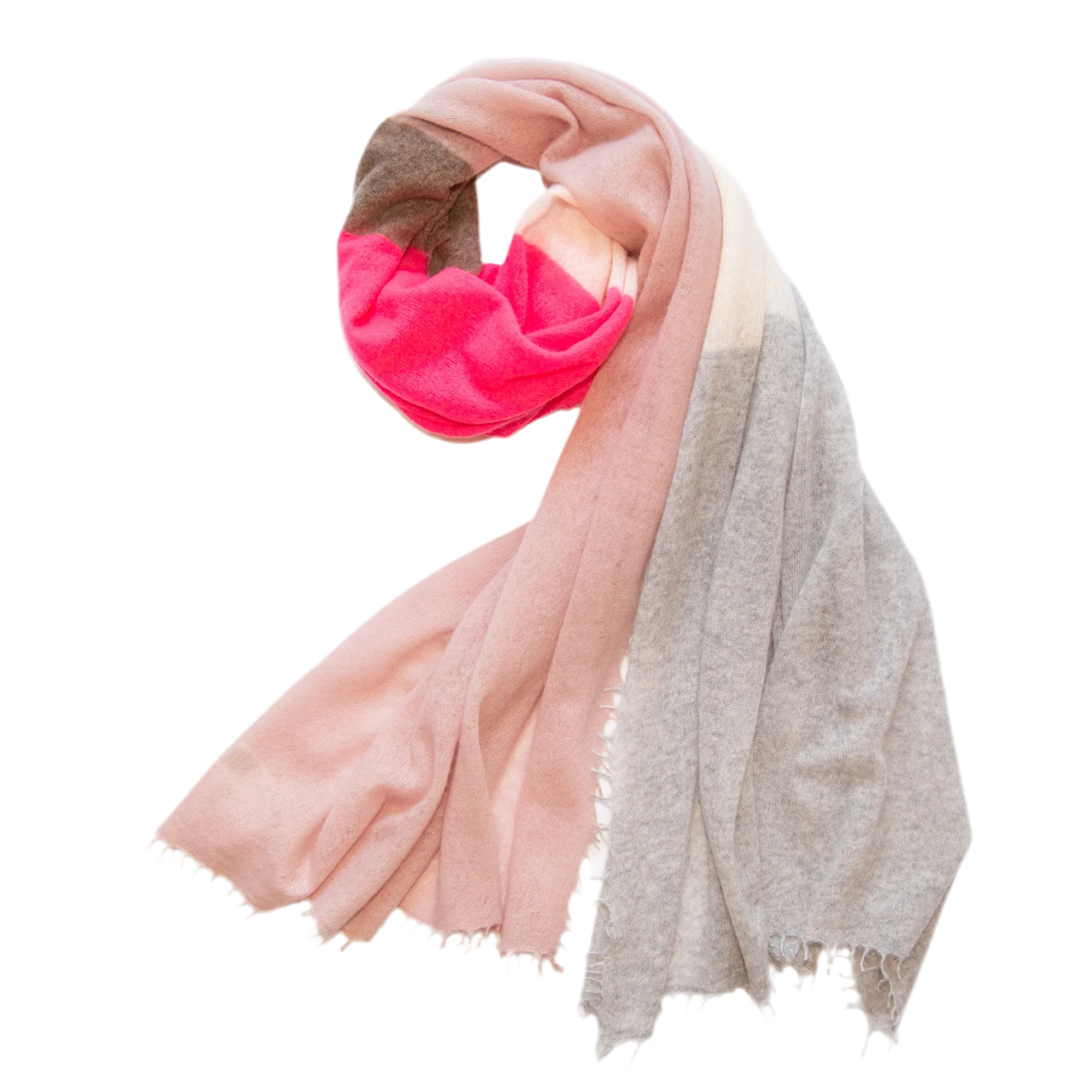 CAMILLE scarf with color block