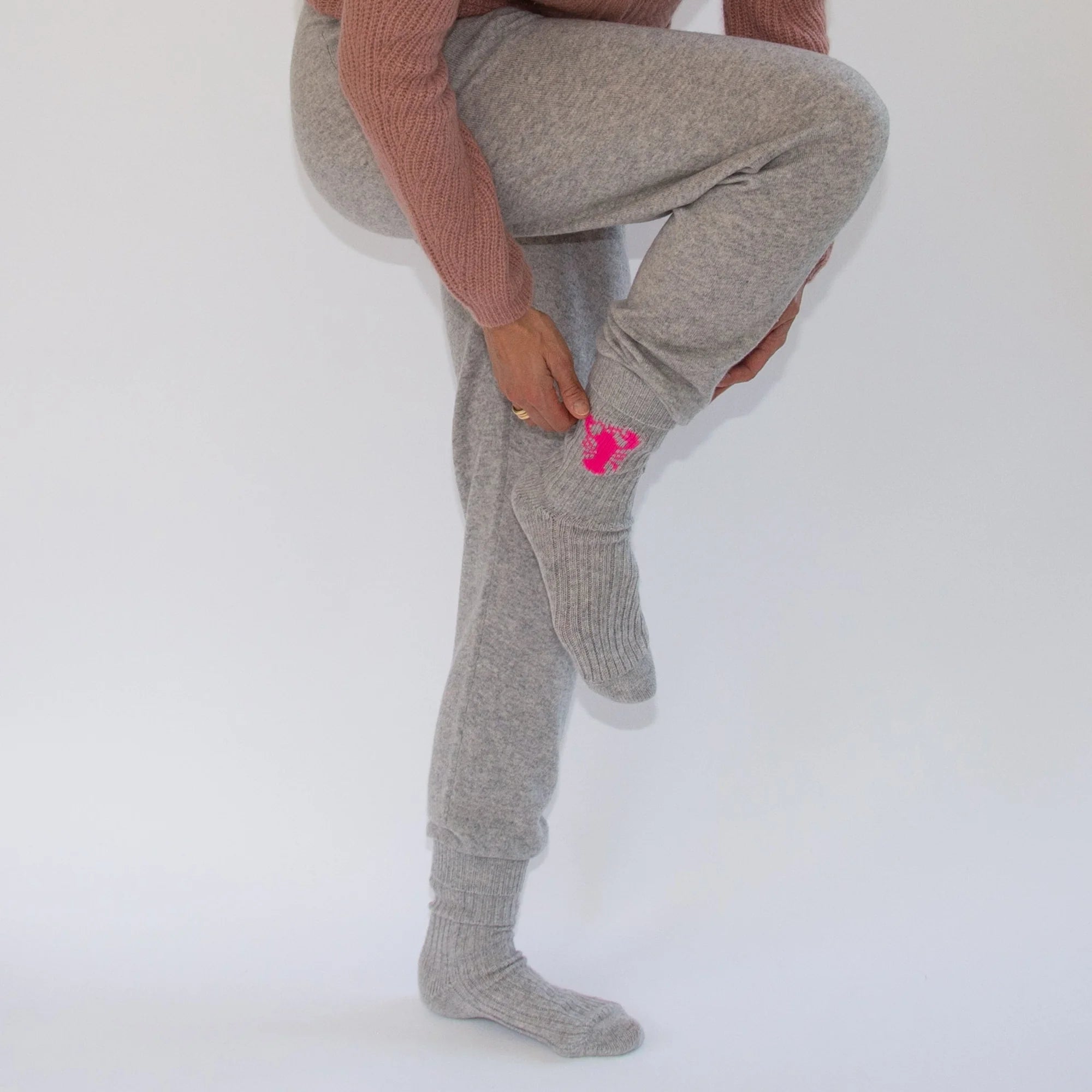 PAPA LOBSTER cashmere socks