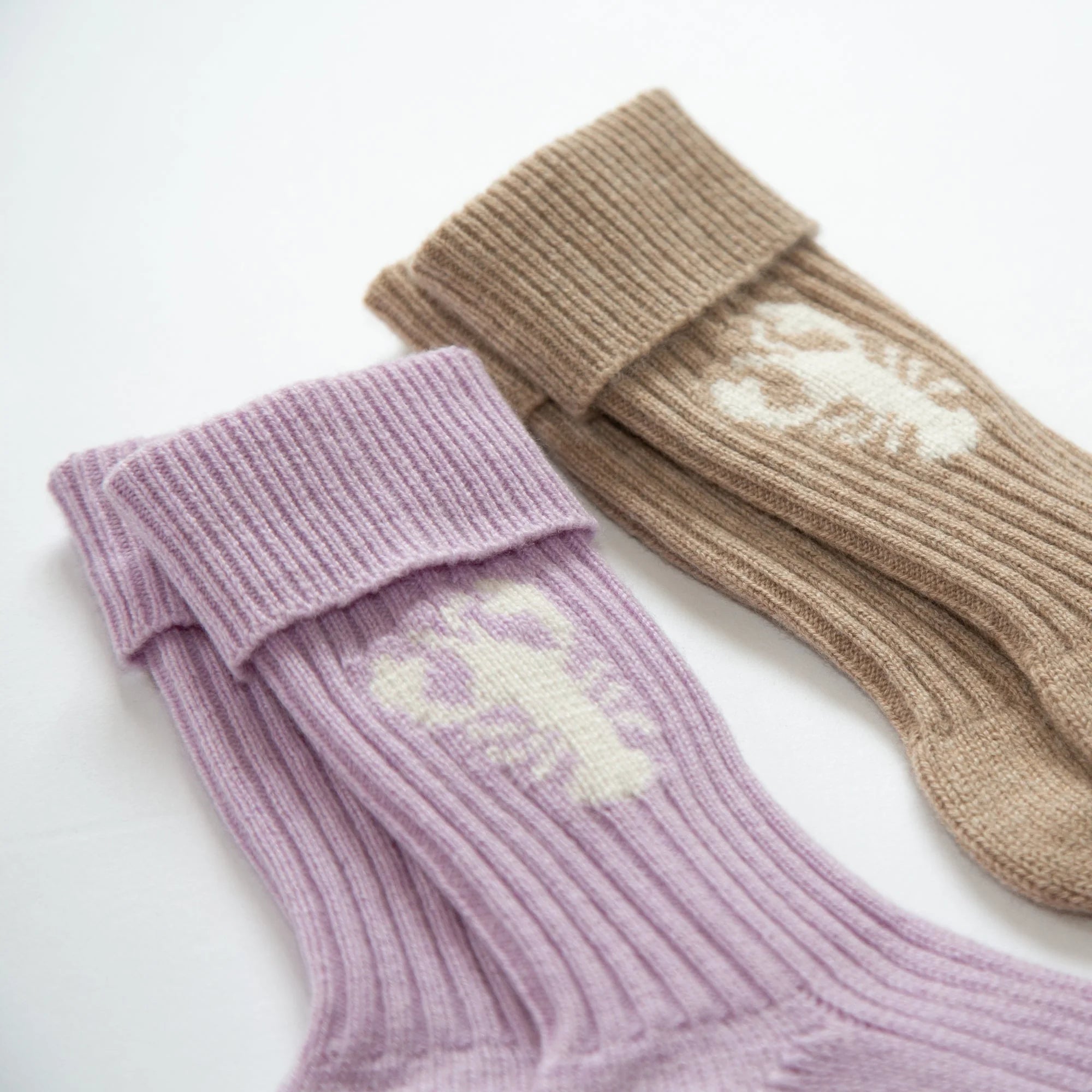 PAPA LOBSTER cashmere socks