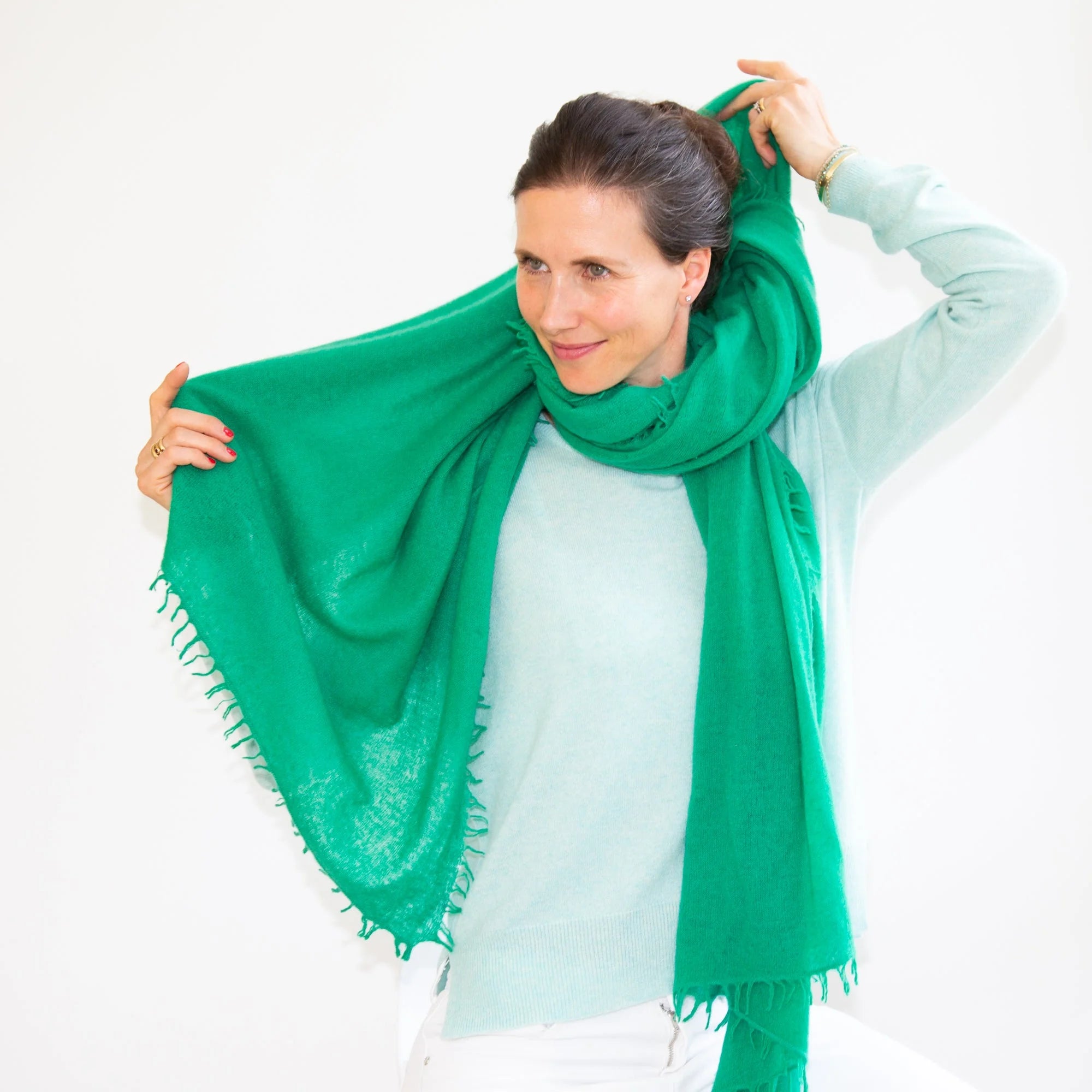 CAMILLE scarf with color block