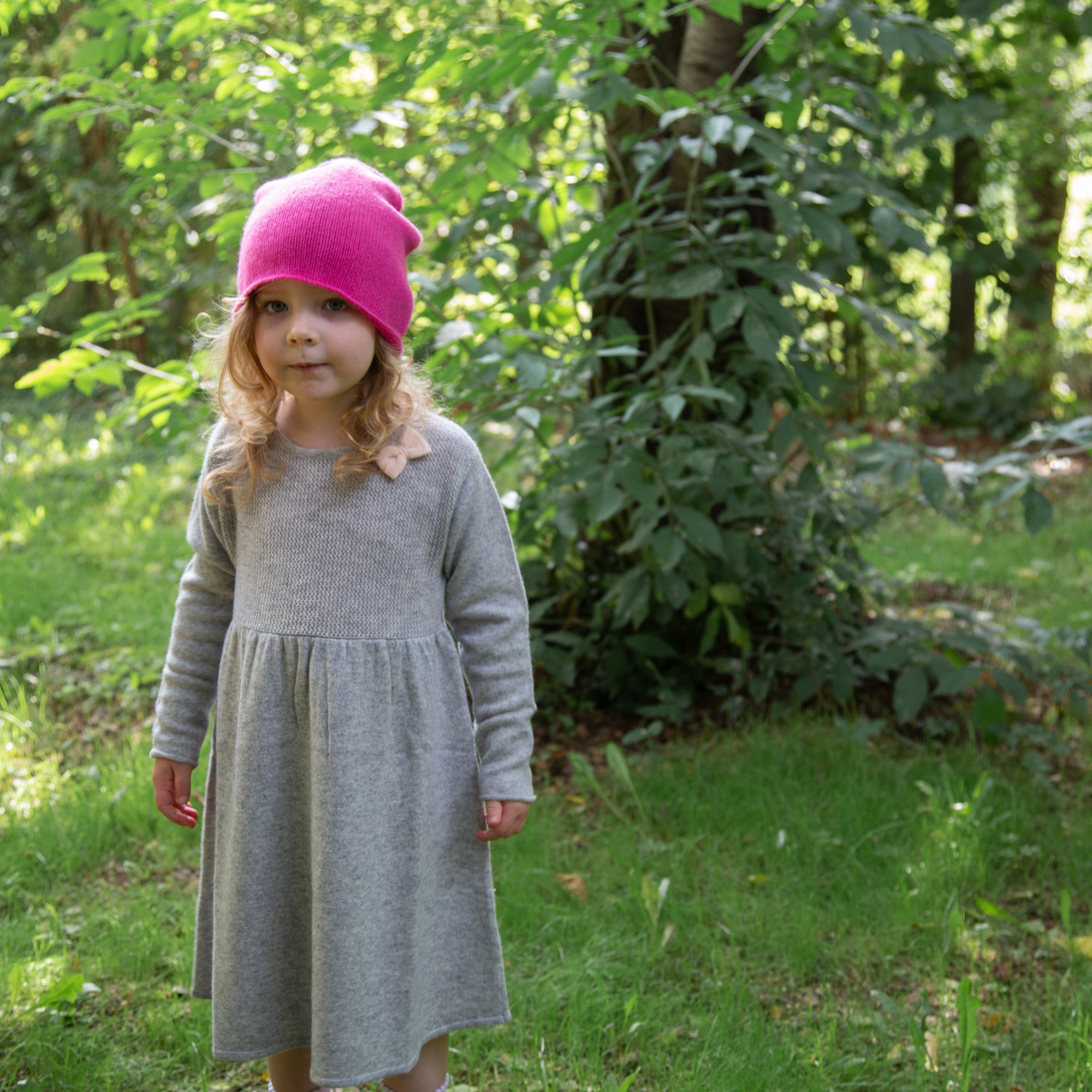 Kaschmir-Strickkleid MATHILDA mit Schleife